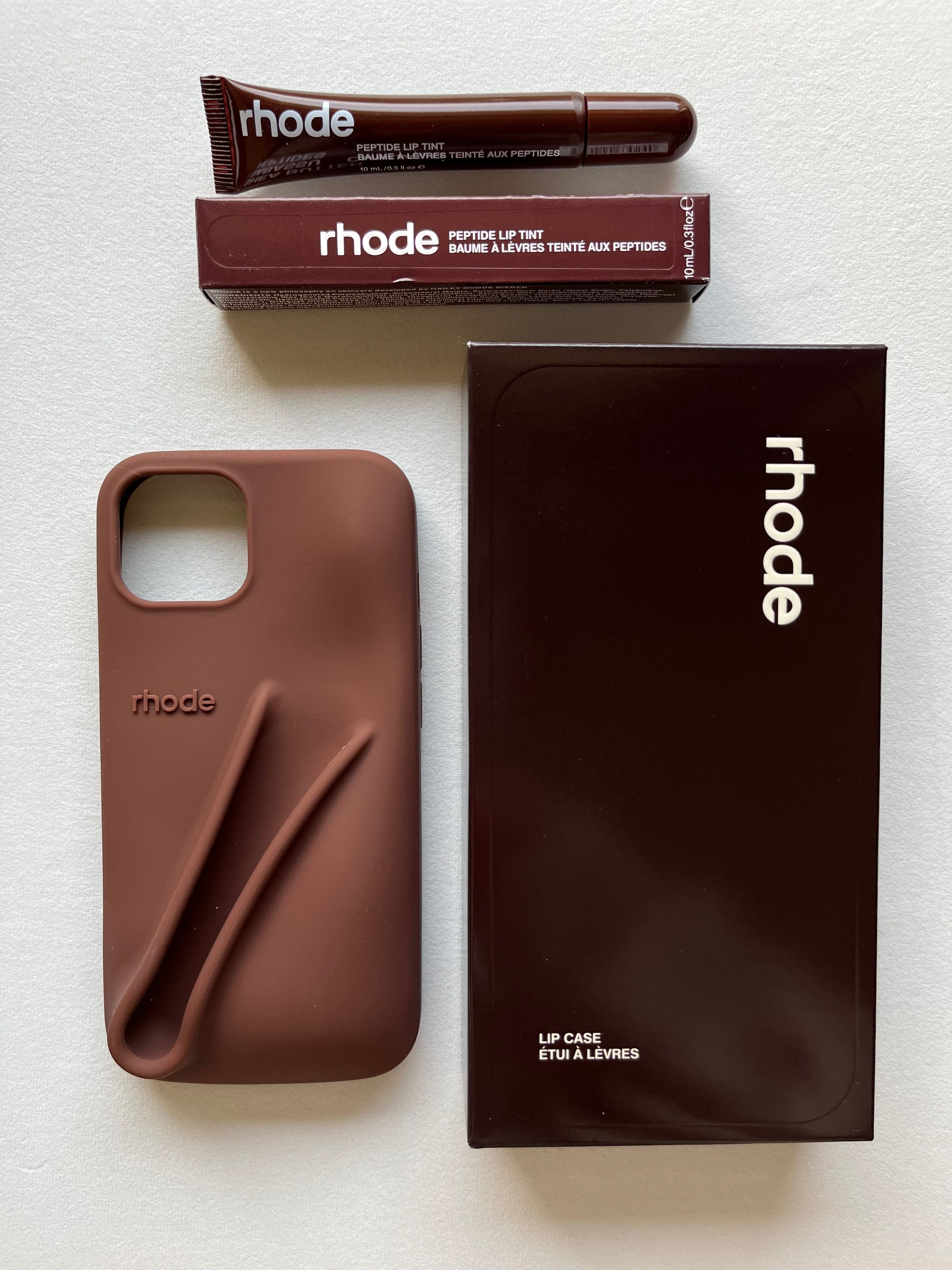 Case IPhone 13 14 15 Rhode + lip tint Espresso