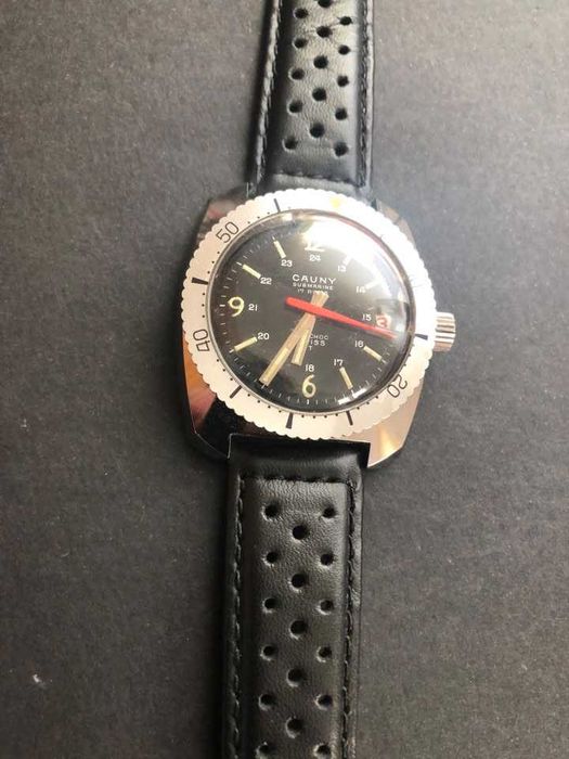 Cauny Submarine 17 rubis como novo Relógio corda mergulho homem