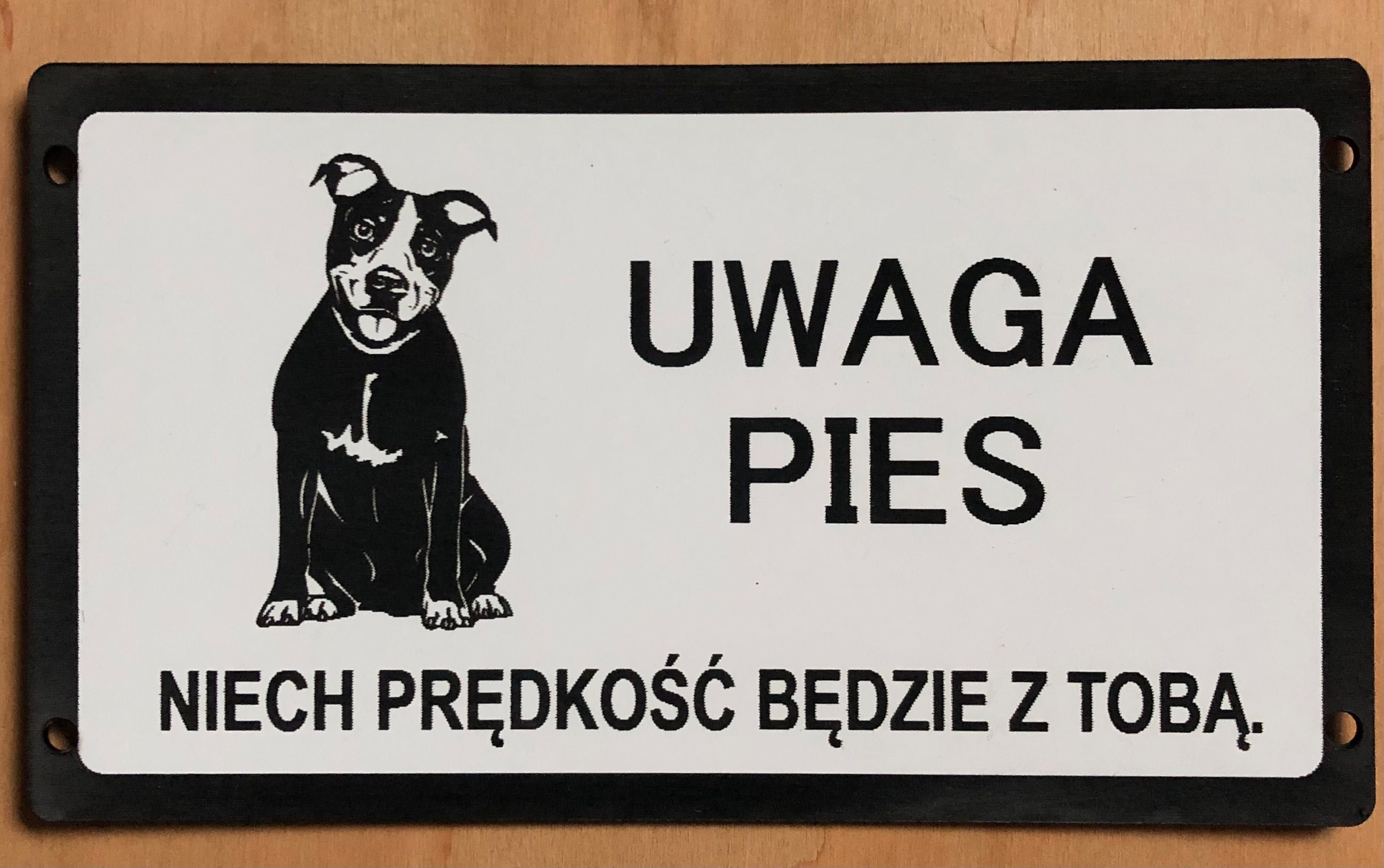 Tabliczki ostrzegawcze uwaga pies doberman pitbull amstaff