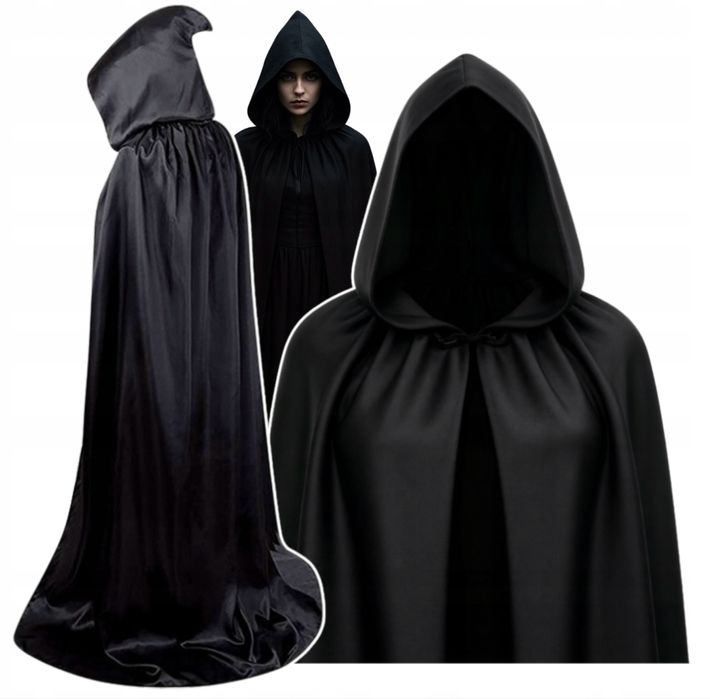Peleryna Halloween Strój Kostium Przebranie Wampira Wiedźmy Czarodziej