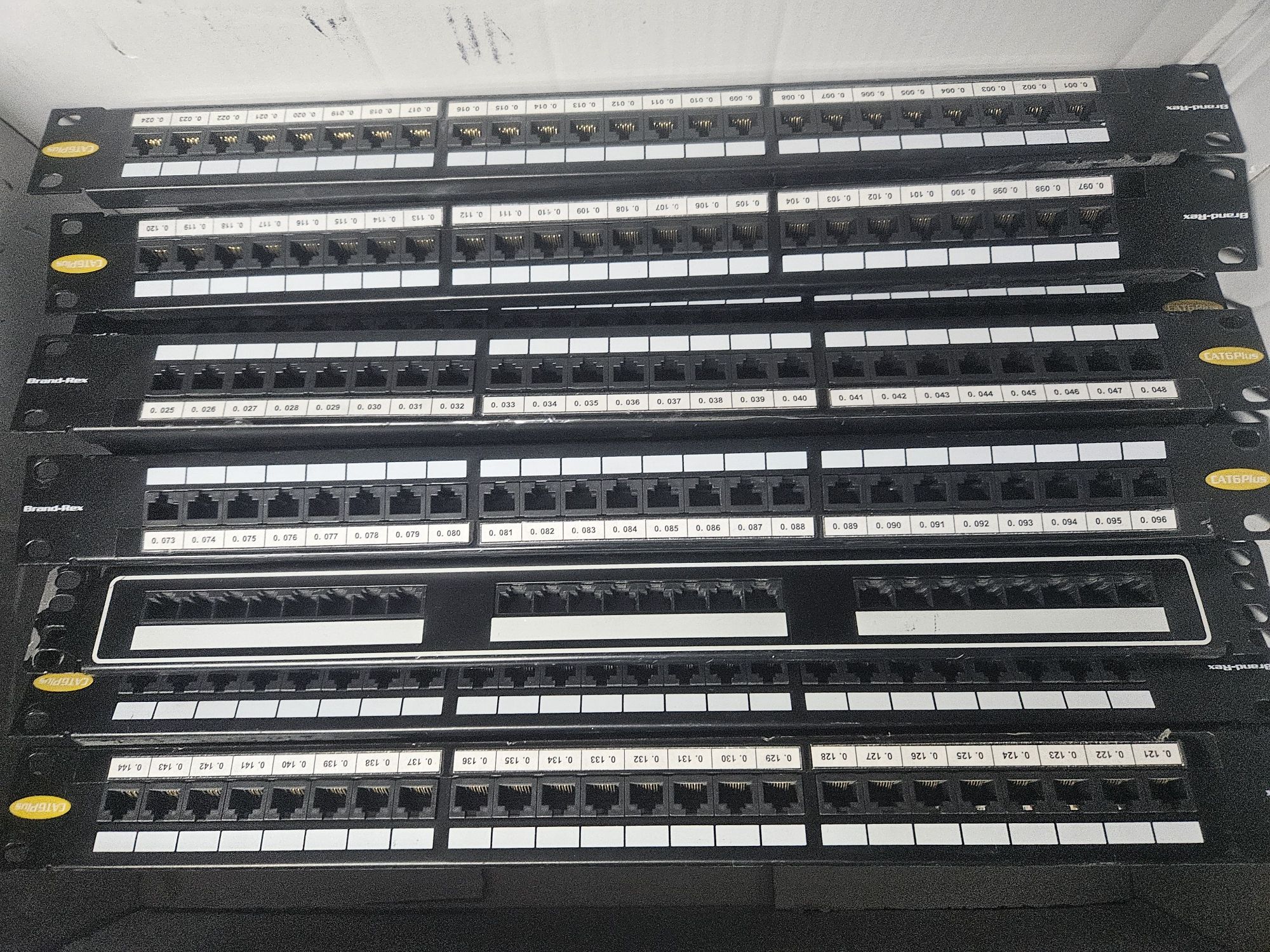 Réguas de bastidor Panel  portas Rj45 CAT 6 PLUS