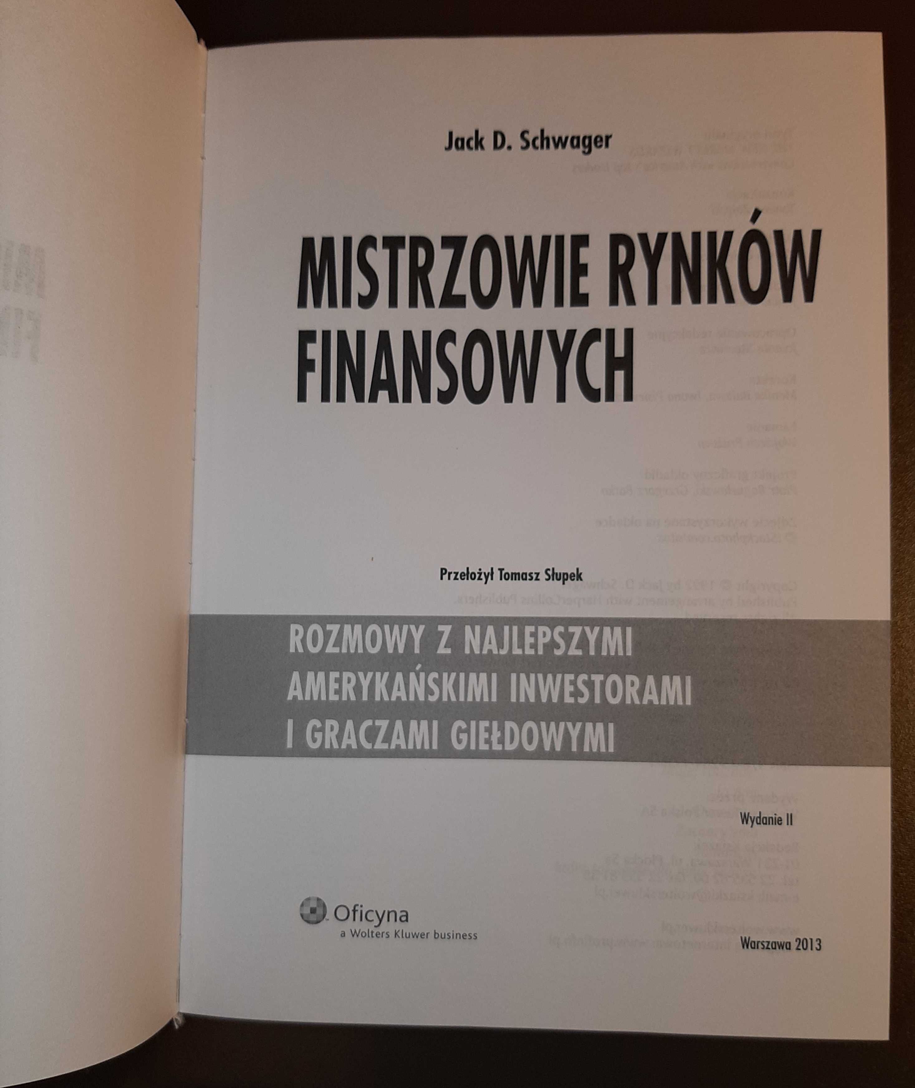 Mistrzowie rynków finansowych Jack D. Schwager