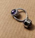 Fioletowy charms do bransoletki pandora moments zawieszka srebrna nowa