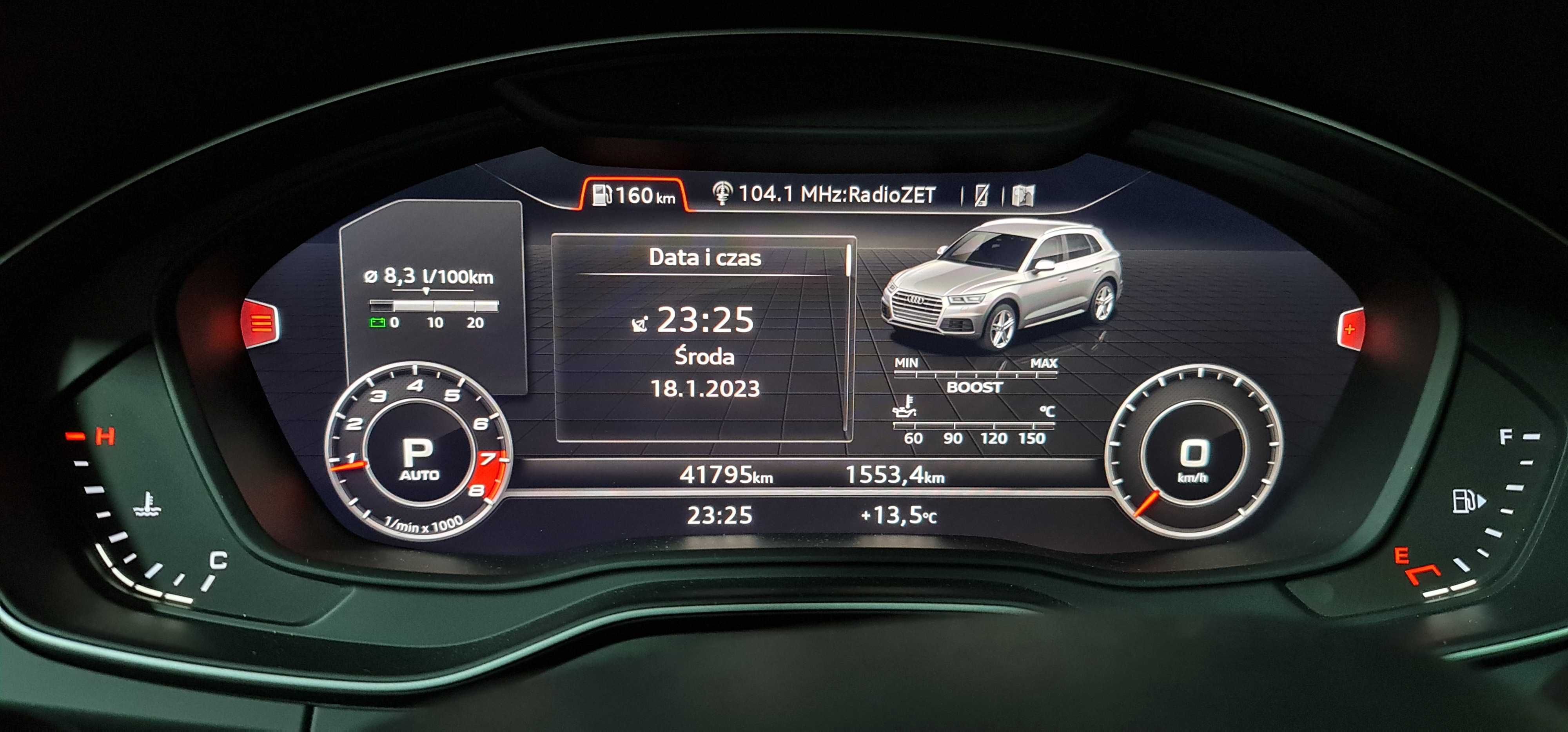 Sportowe zegary audi Styl RS layout A3 A4 A5 Q5 Q7 Virtual cockpit