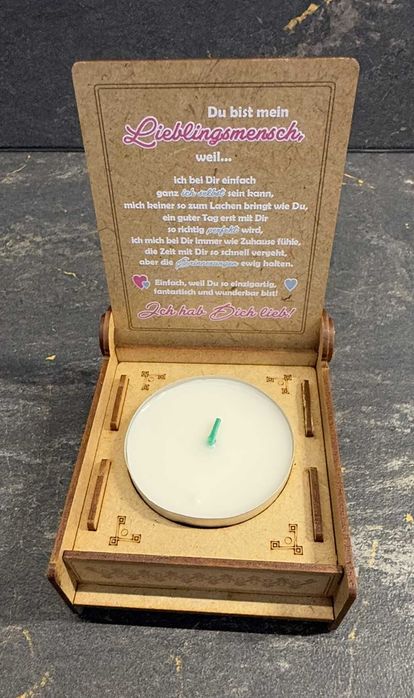 Świeca ręcznie robiona  w pudełku prezent miłosny Candle in the Box
