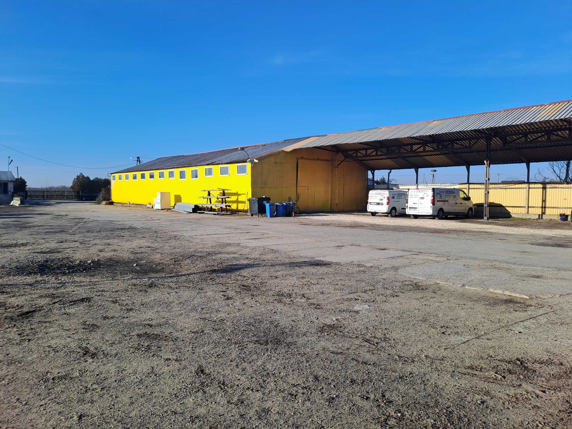 Wynajem Hali metalowej 30x12 plac  waga widlak ladowarka plus drugi