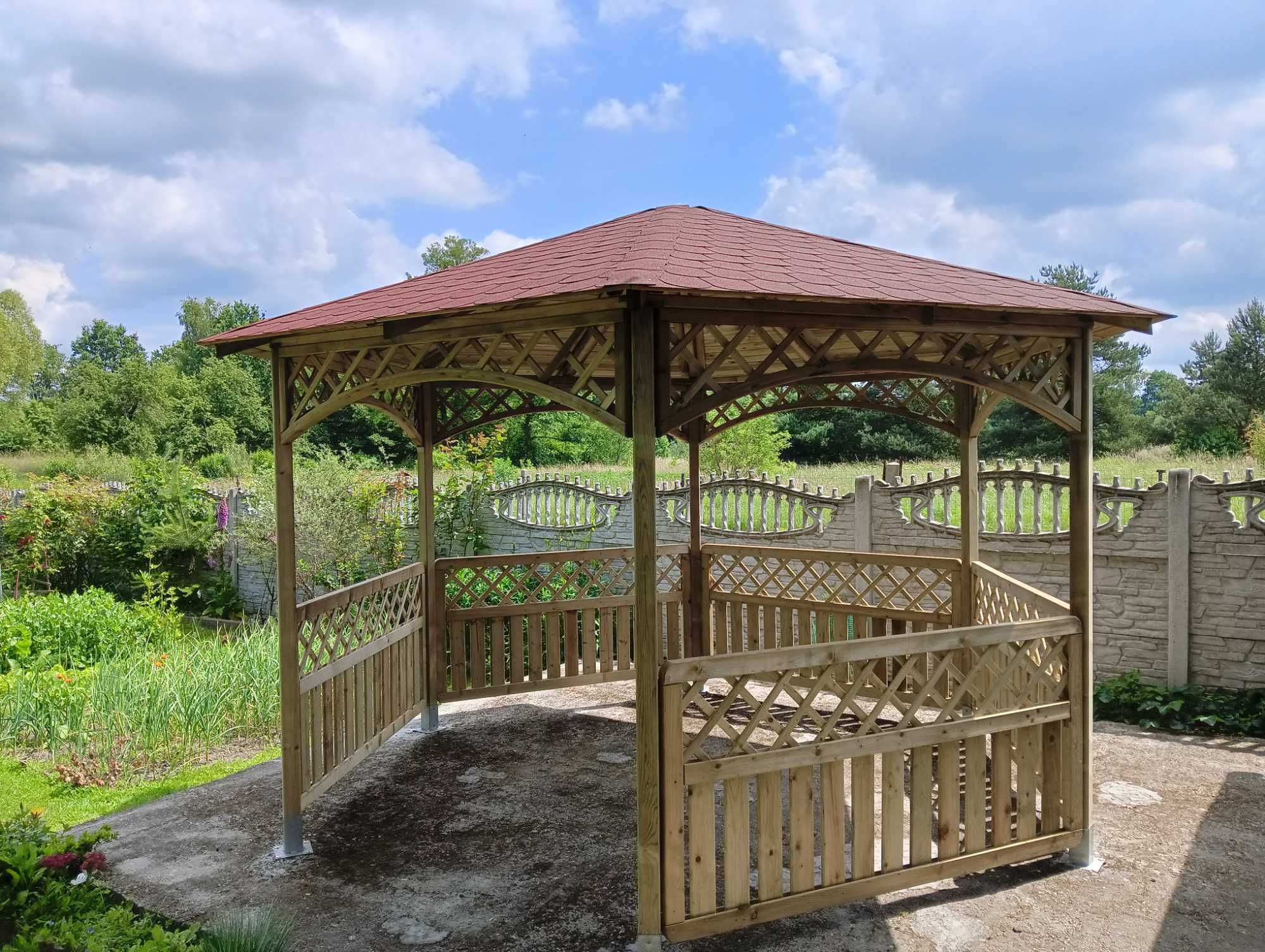 ALTANKA Ogrodowa NOWA Sześciokątna z DREWNA pergola PAWILON wiata