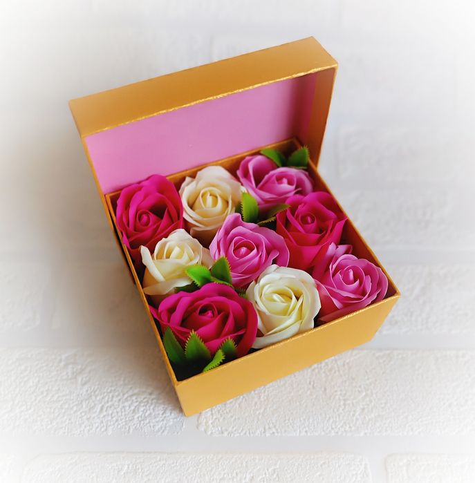 Flowerboxy kwiaty mydlane zamówienie M.D