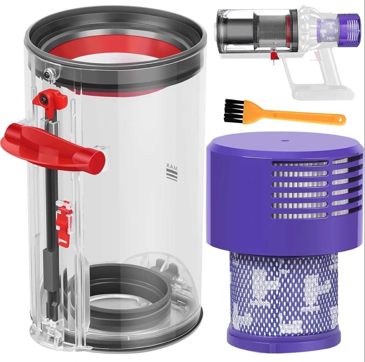 Oryginalny Pojemnik na Kurz Dyson V10 SV12 SV13 SV27 plus filtr Hepa