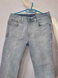 Proste spodnie jeansowe jeansy damskie szare vintage