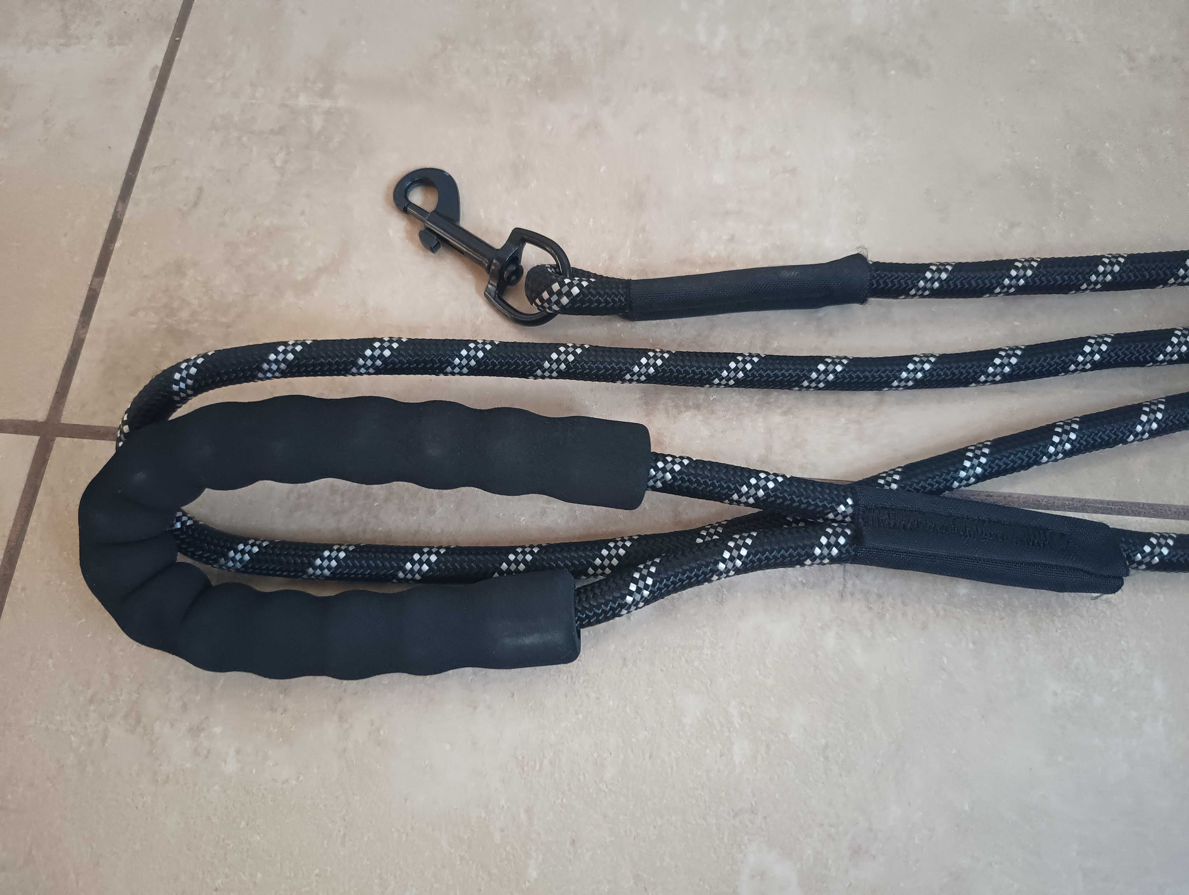 Edipets Smycz dla psa wytrzymała lina 220 cm, czarna NOWA