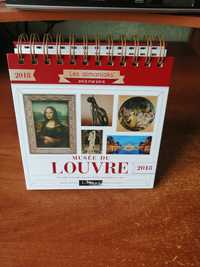 Настольный иллюстрированный,перекидной календарь "музей Лувр" за 2018г