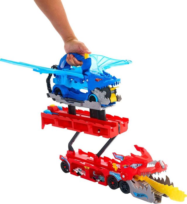 Hot Wheels Dragon Transporter Транспортер-трансформер Два дракони