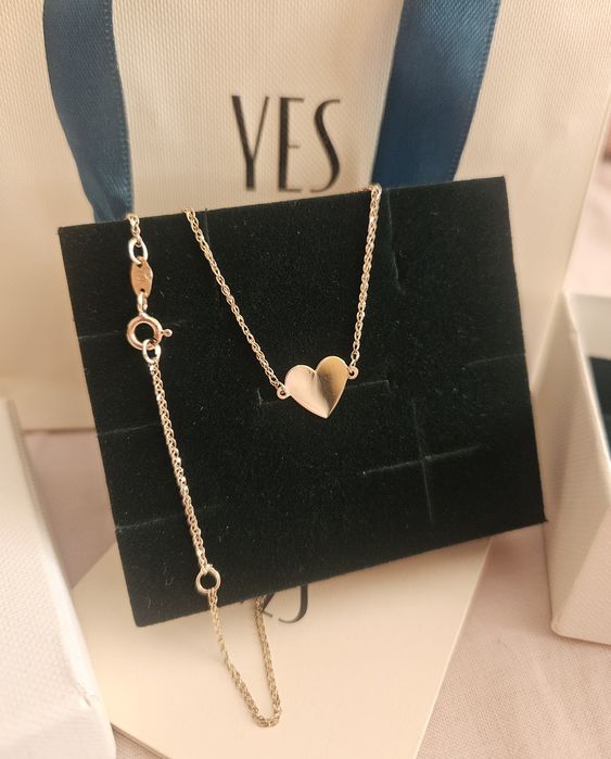 YES naszyjnik serce celebrytka 333 na prezent