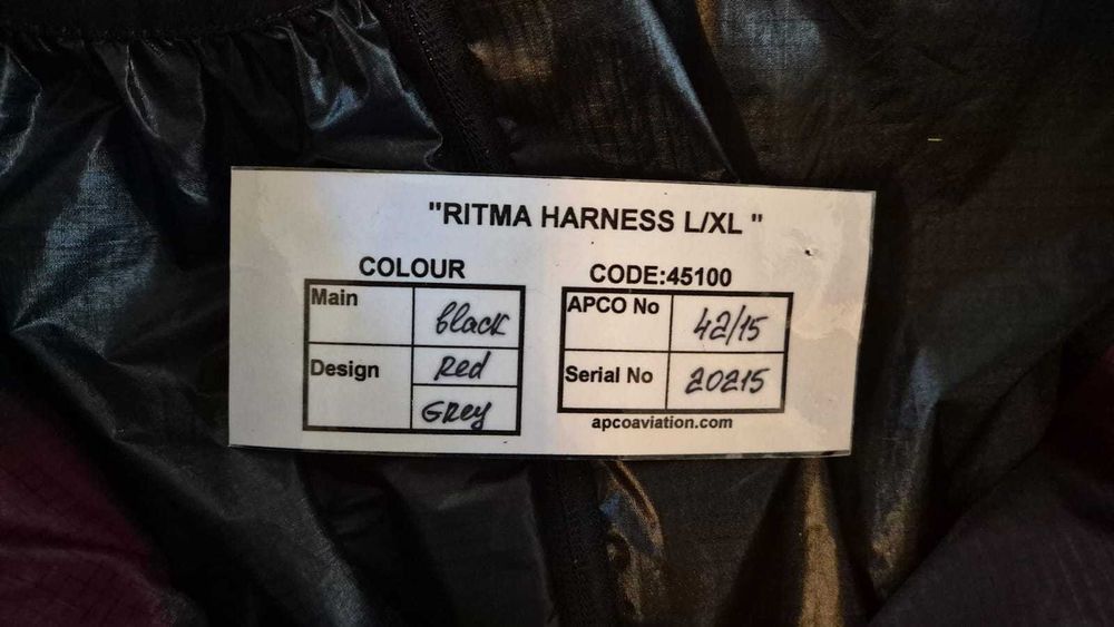 Uprząż paralotniowa APCO Ritma, rozm. L/XL