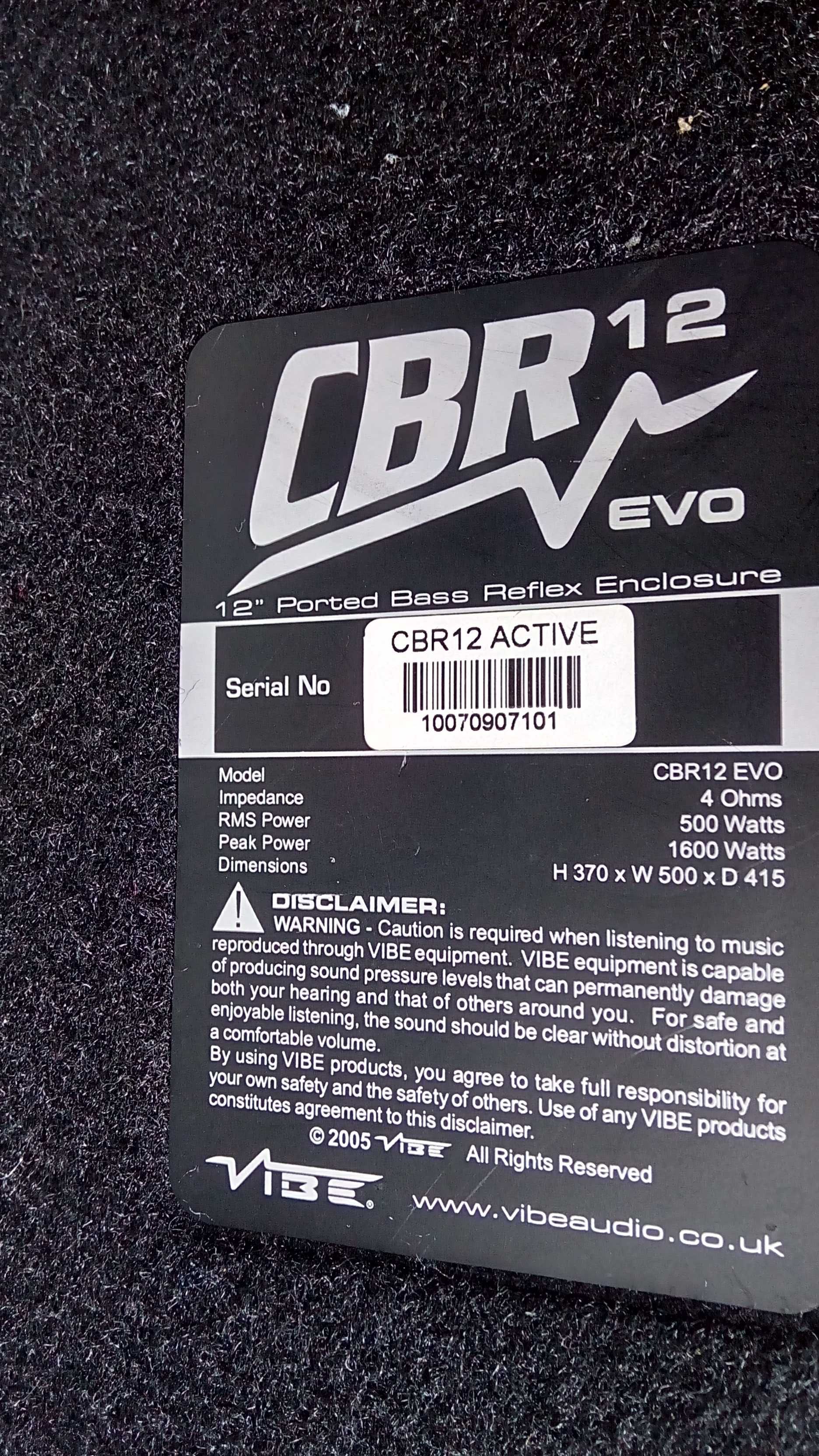 Сабвуфер Vibe CBR Evo 12