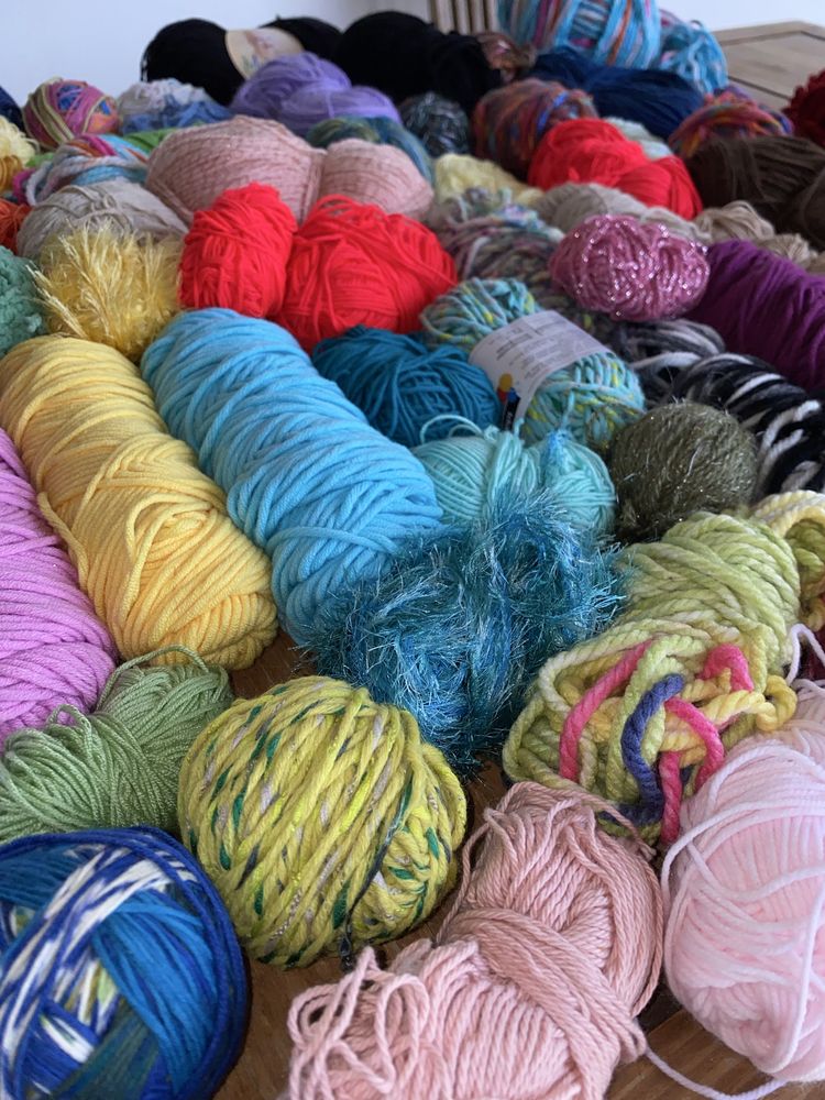 Novelos de lã para crochet