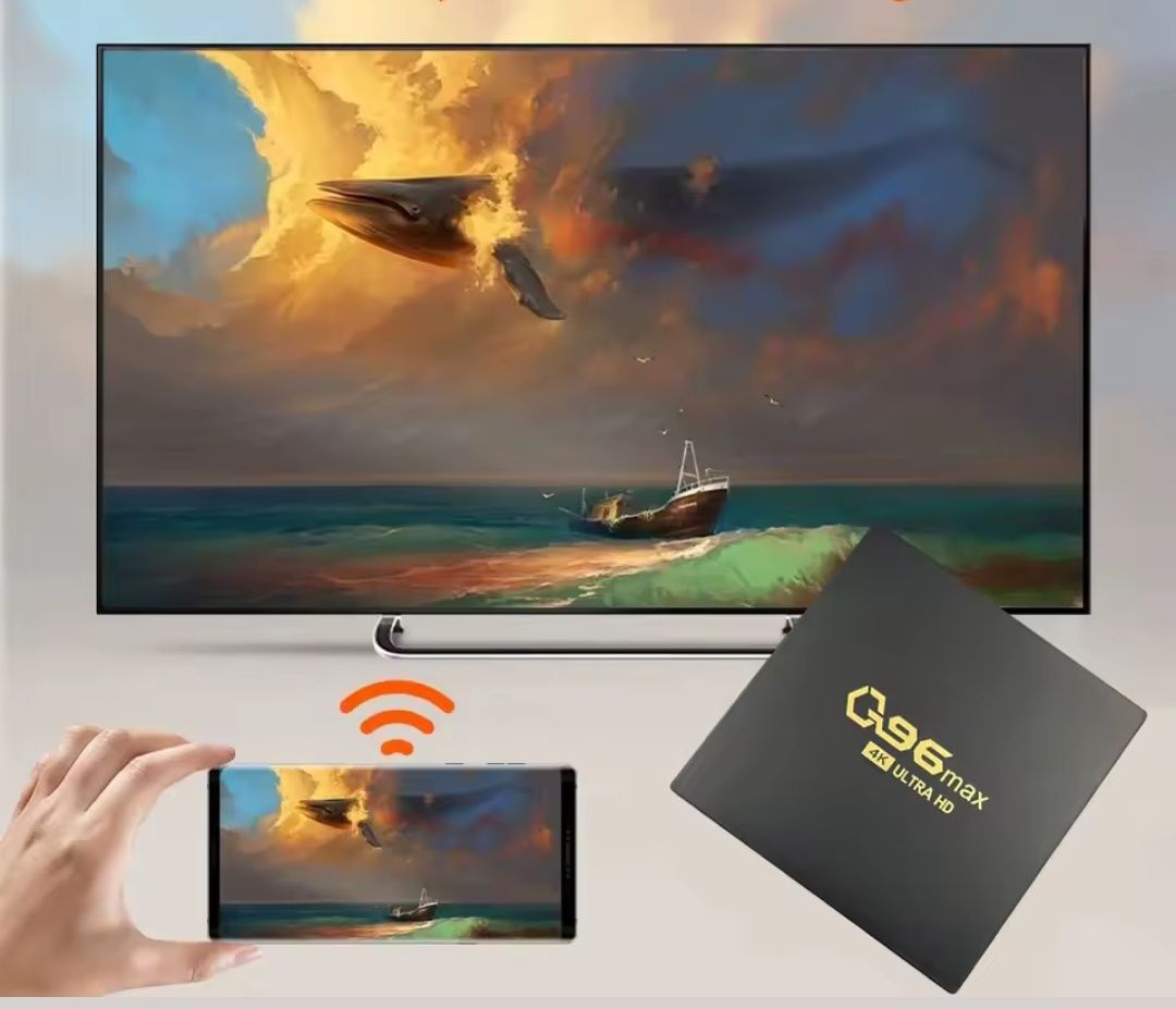 Q96 Max 8GB 128GB СМАРТ ТВ приставка Android 14 TV Box SMART TV 8k x96