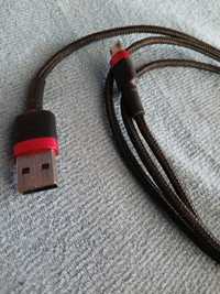Kabel baseus USB-A do MICRO USB szybkie ładowanie oplot 1 m solidny