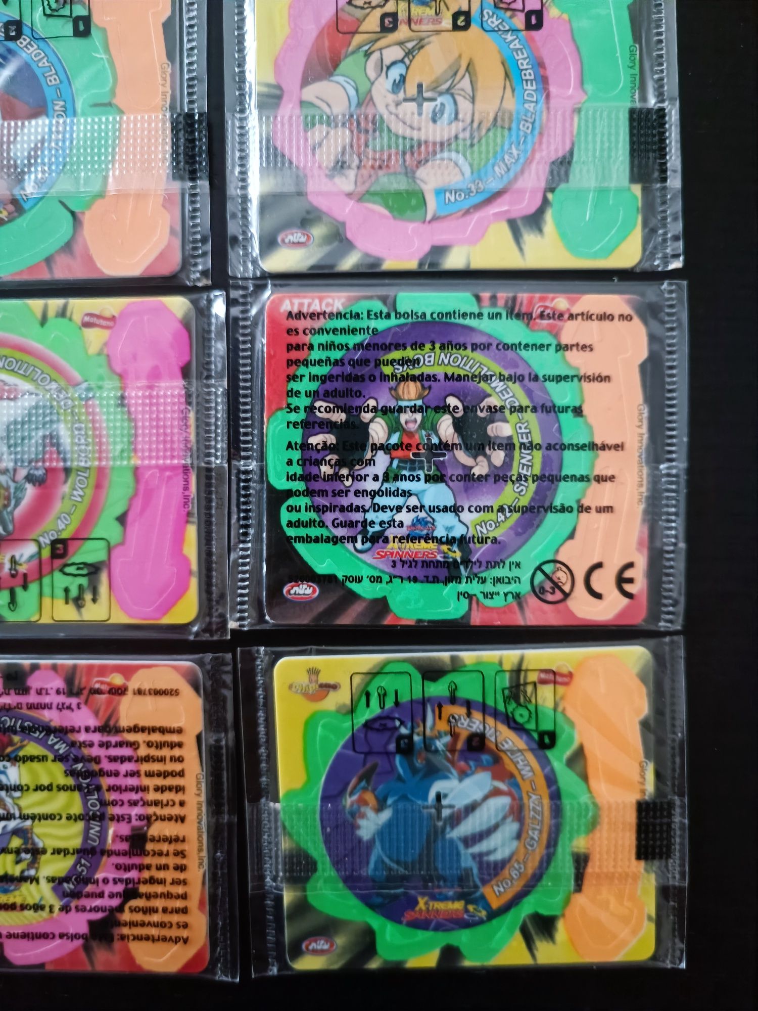 Tazos Beyblade selados