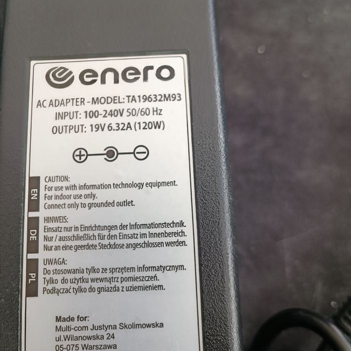 Zasilacz do Asus, Toshiba, Fujitsu 19V 6,32A 120W