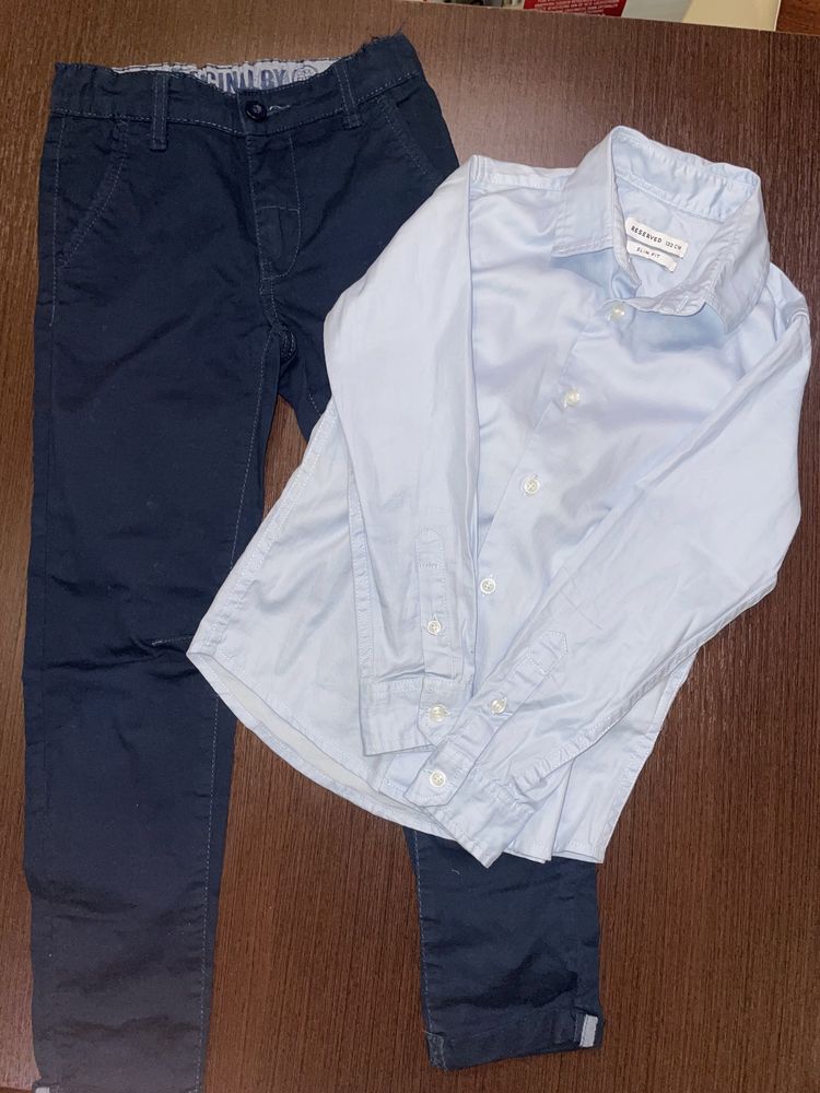 Дитяча рубашка і брюки для хлопчика 122см