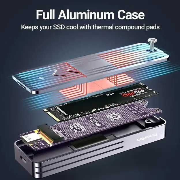 Кишеня для SSD JEYI i9X Visual Smart M.2, USB 3.2 Gen 2, 10 Гбіт/с