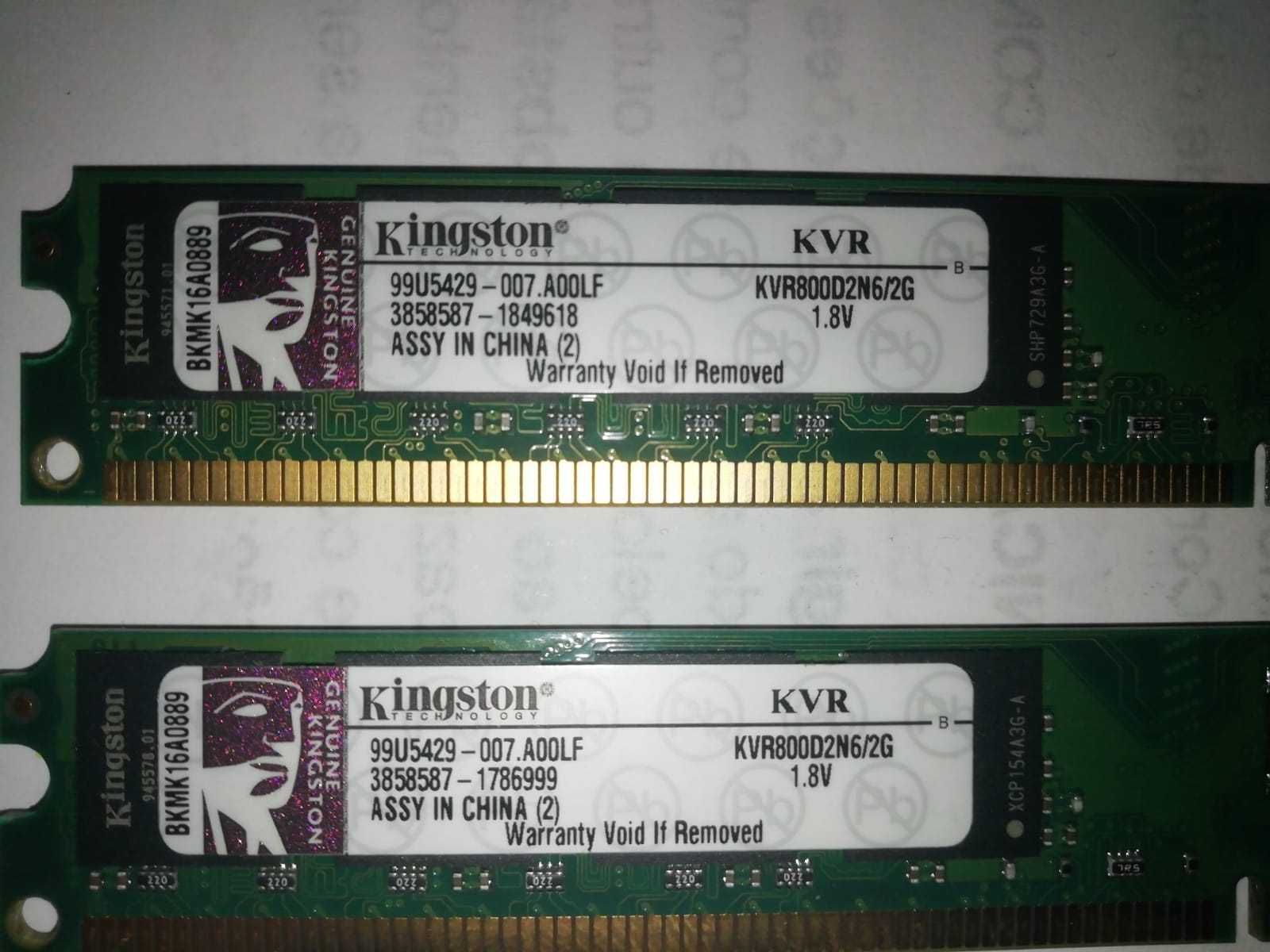 Memória RAM DDR2 Kingston KVR800D2N6/2G (2GB - 800 MHz)