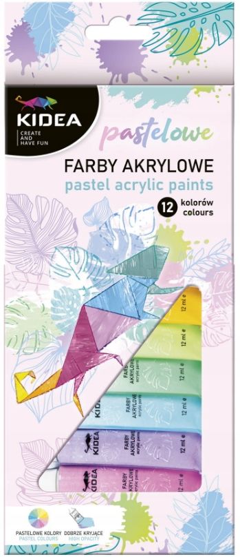 Farby Akrylowe Pastelowe W Tubach 12 Kolorów 12Ml