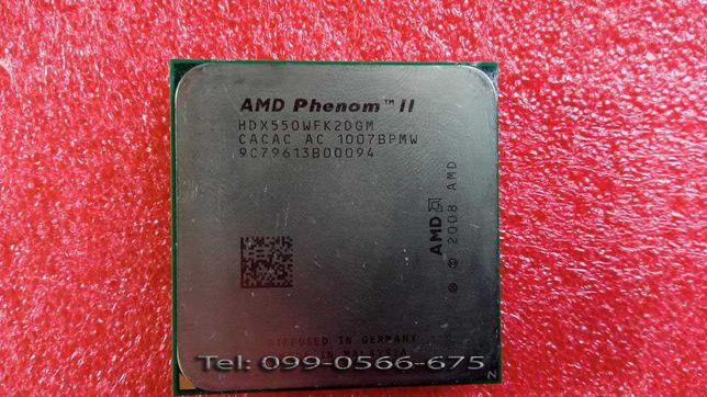 Процессор Два ядра  AMD Phenom II X2 550, 3100 MHz , sAM3