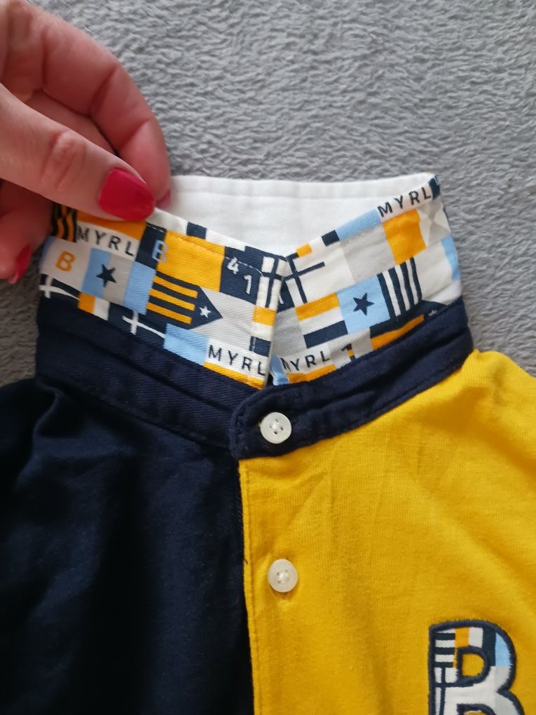 Koszulka polo z długim rękawem rozm. 86