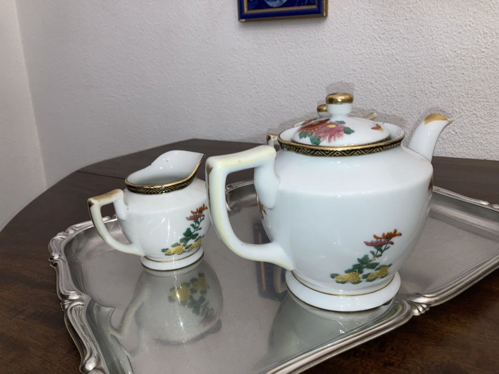 Serviço de chá de porcelana chinesa anos 50s