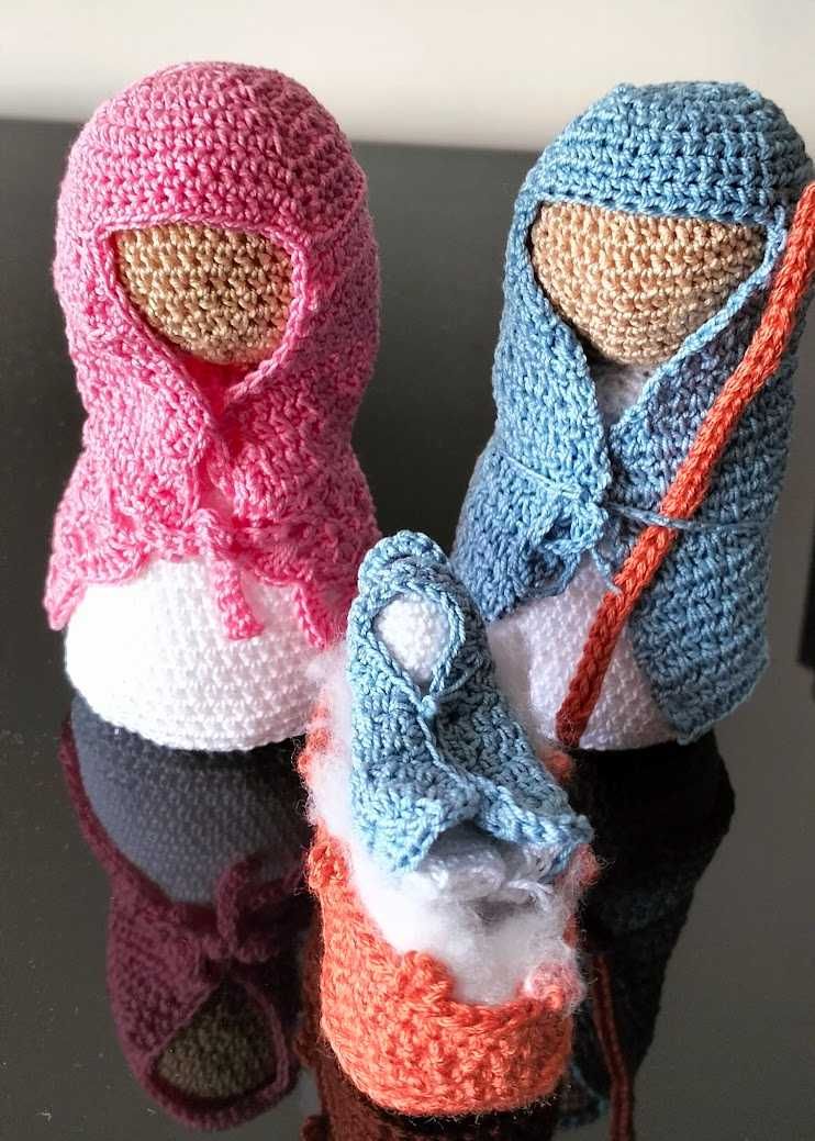 Decoração de Natal - Presépio de Natal em crochet