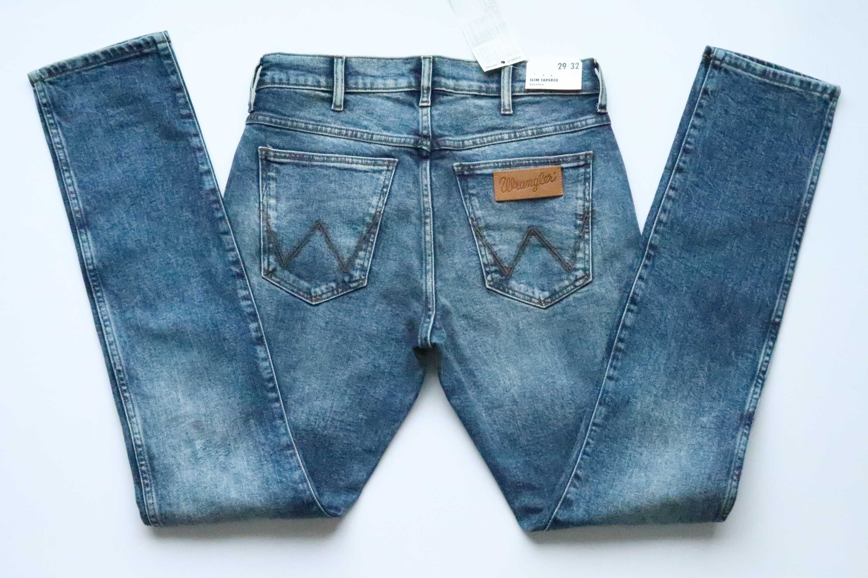 WRANGLER LARSTON W29 L32 męskie spodnie jeansy slim fit nowe