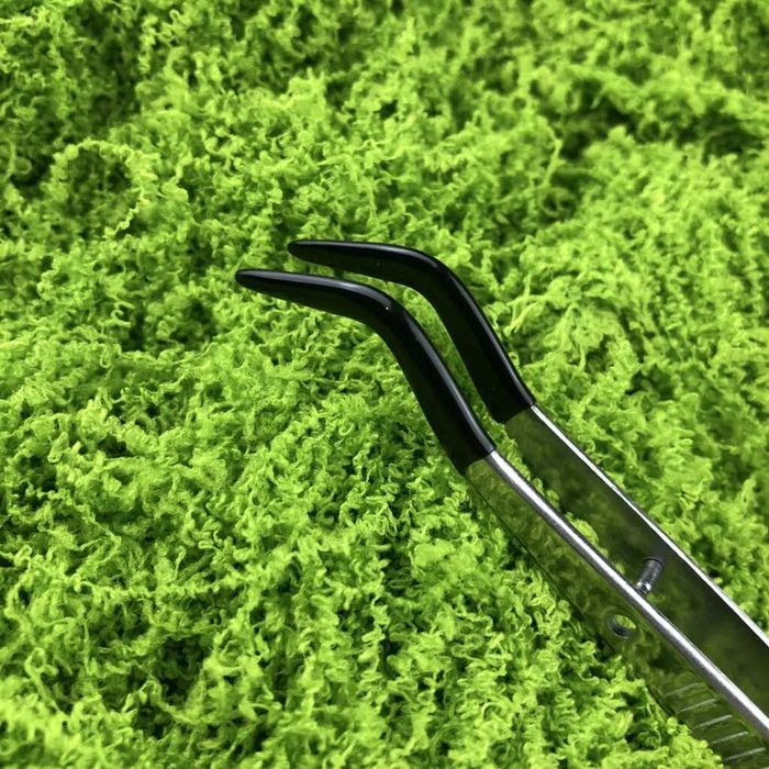 Pęseta zakrzywiona z gumową końcówką16 cm