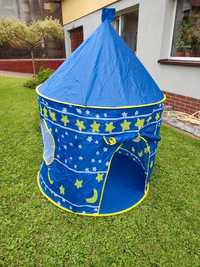 Nowy niebieski namiot dla dziecka Zamek