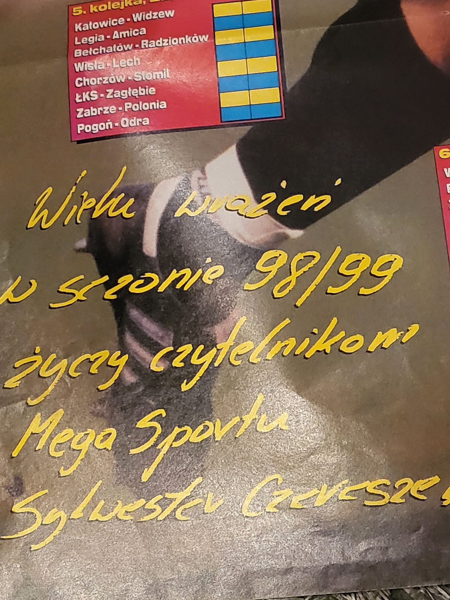 Duży plakat Ekstra klasa 98 , Patrick Kluivert  - Mega Sport .