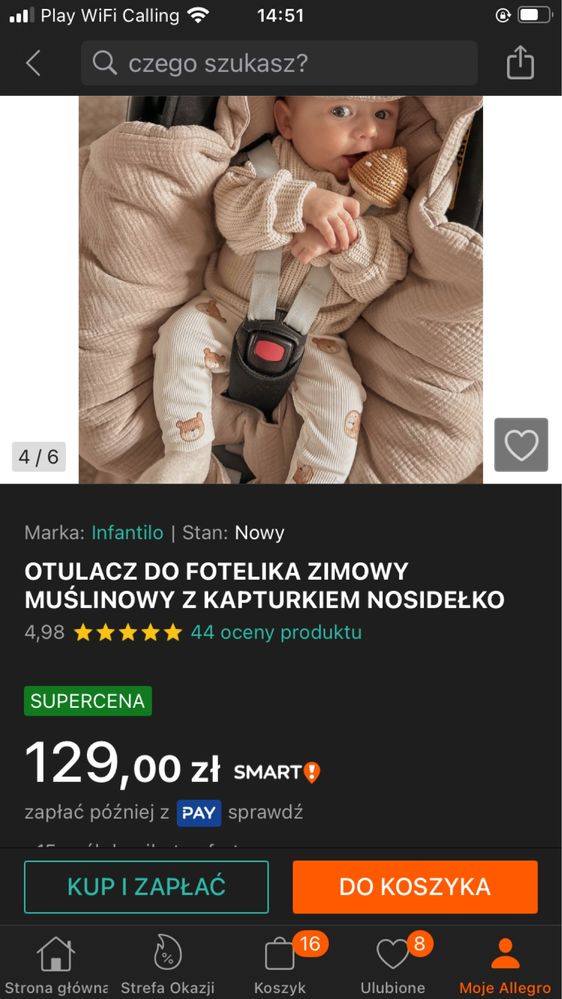Otulacz do fotelika muślinowy - 2 sztuki