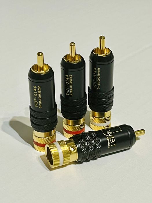 Wtyki WBT 0144 | Chinch/RCA | Złote | 9mm