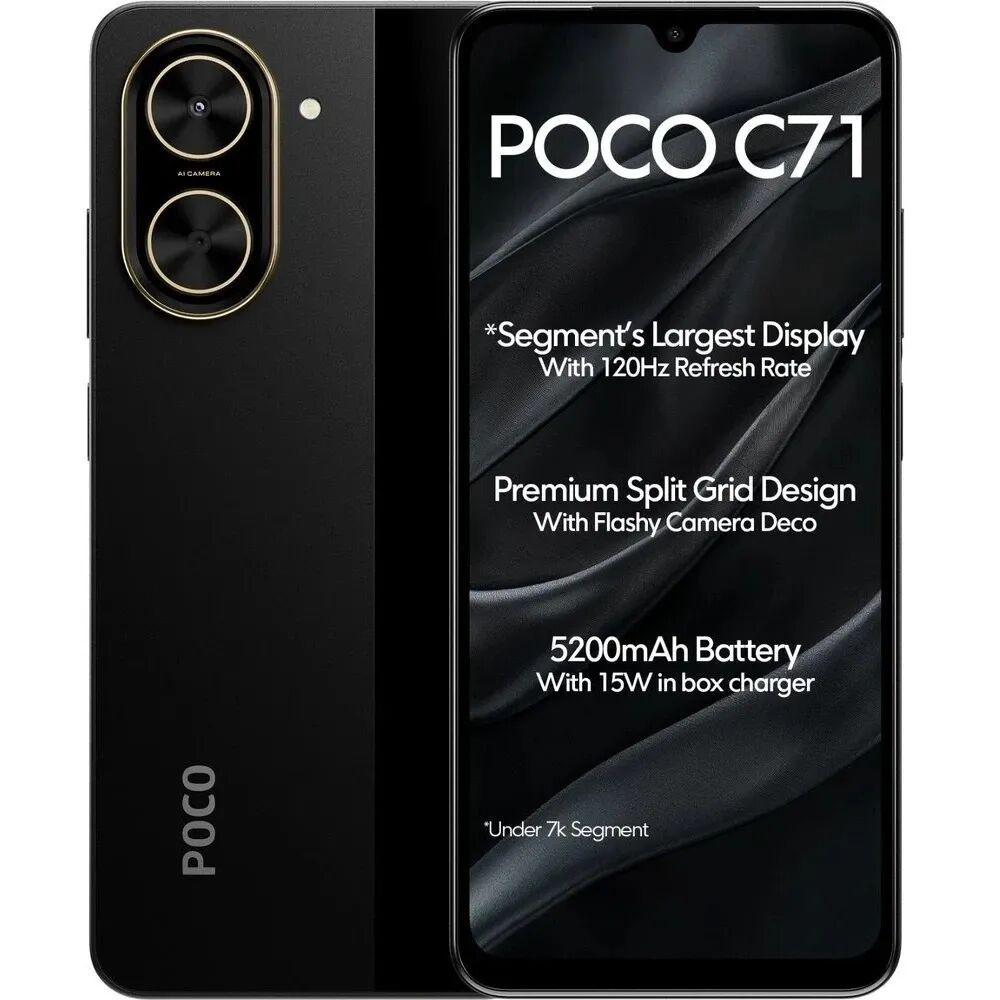 Продам новий мобільний телефон Xiaomi poco C71 3/64Gb Black
