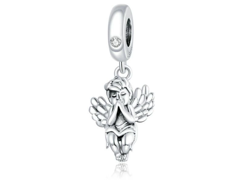 Srebrny Koralik Charms Beads Aniołek Anioł Angel Albeads0292Rh