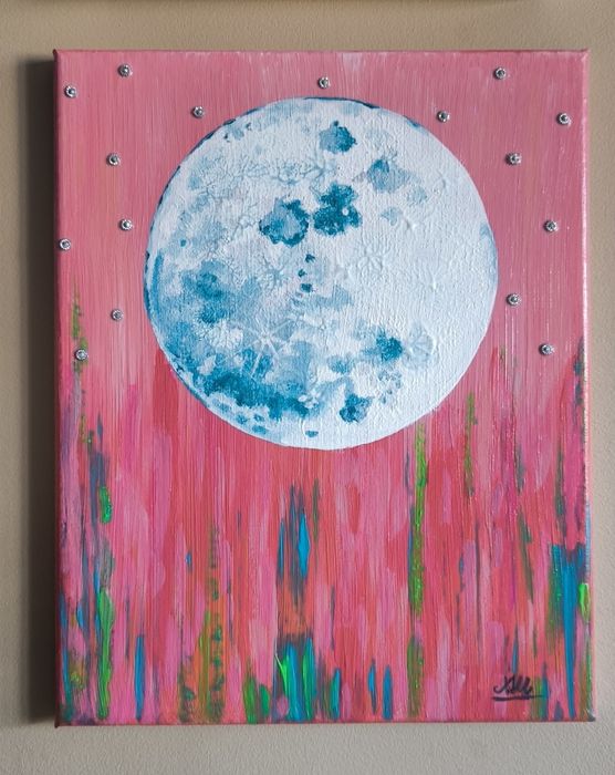 Obraz z księżycem