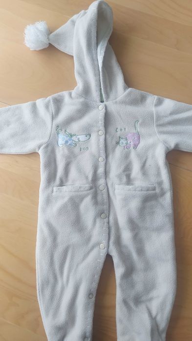 rampers polarowy z kapturkiem, r. 80-96
