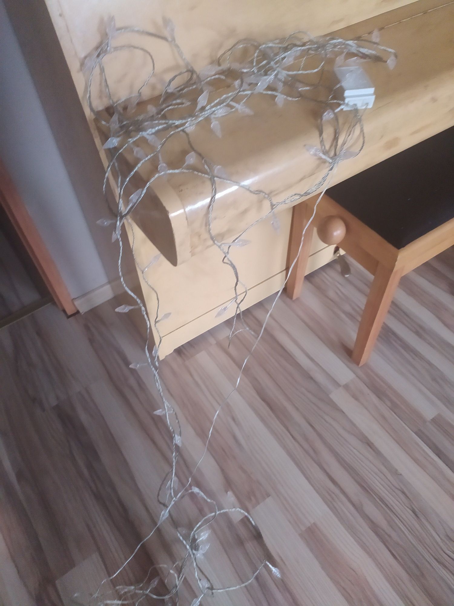 Kurtyna Led, lampki, choinka