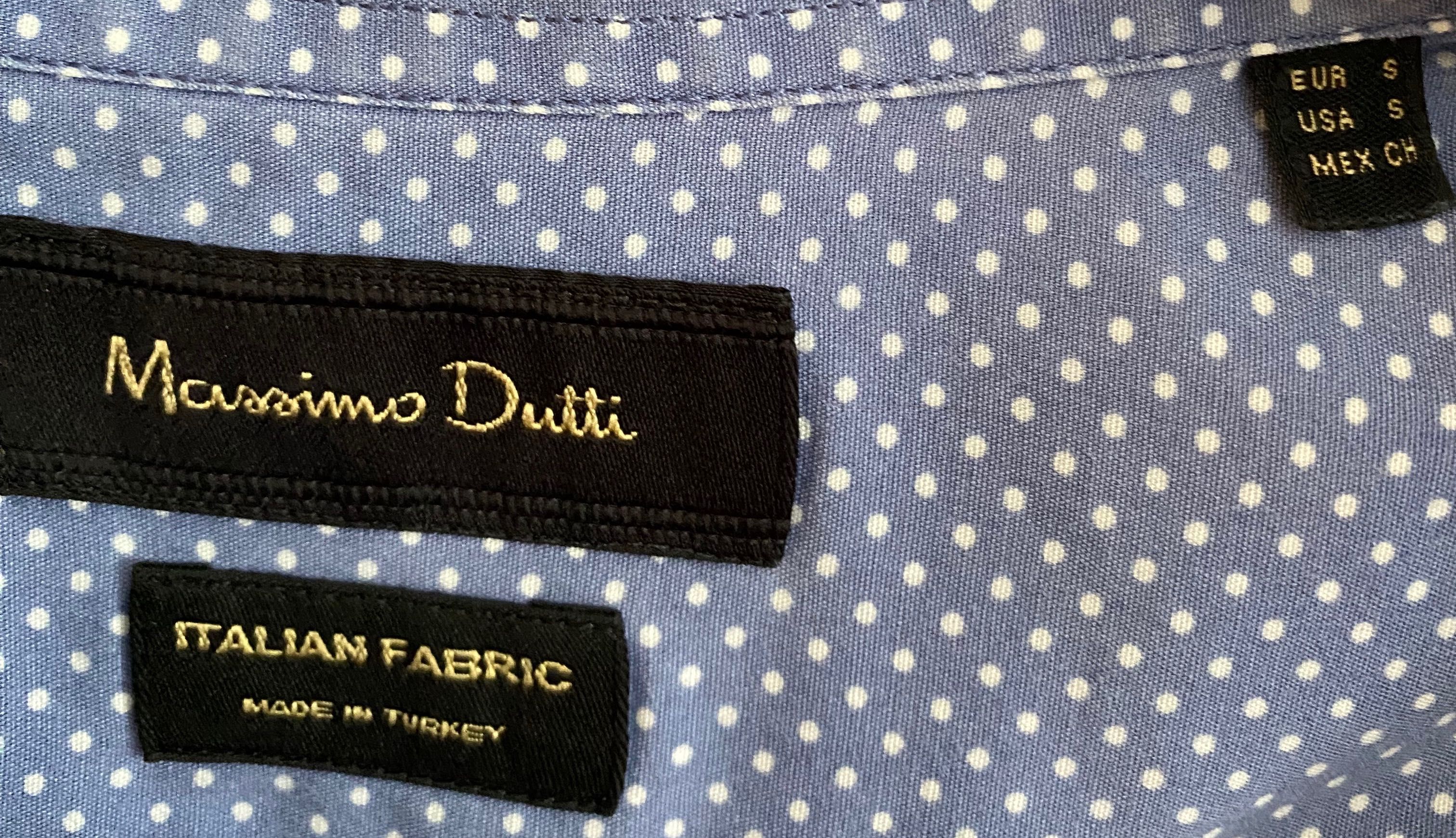 Camisa Massimo Dutti - azul claro/branco