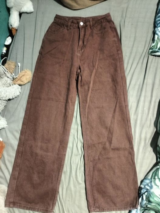 jeansy brązowe jeansy brązowe