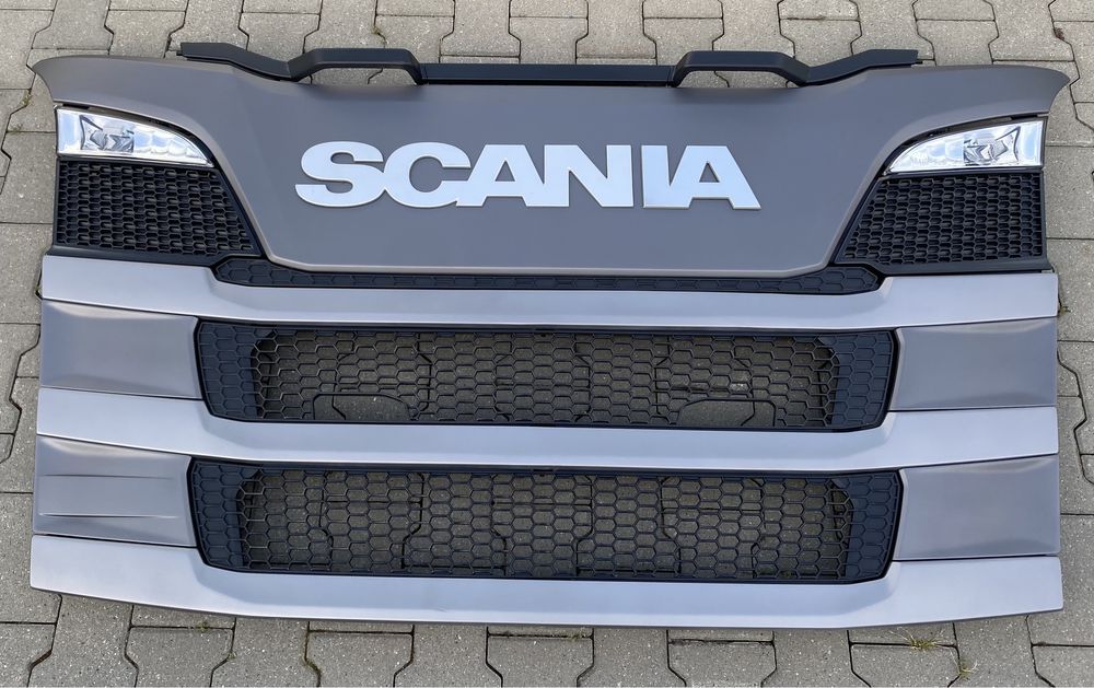 Kompletna atrapa maska gril zawiasy Scania R NGS Nowy Model S Oryginał
