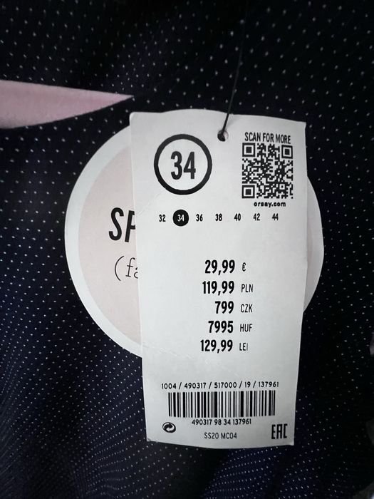 Sukienka r 34/36 orsay Nowa na różne  okazje