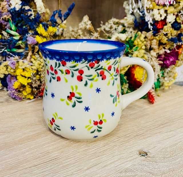 Ceramika Bolesławiec. Kubek 300 ml unikat (7772)