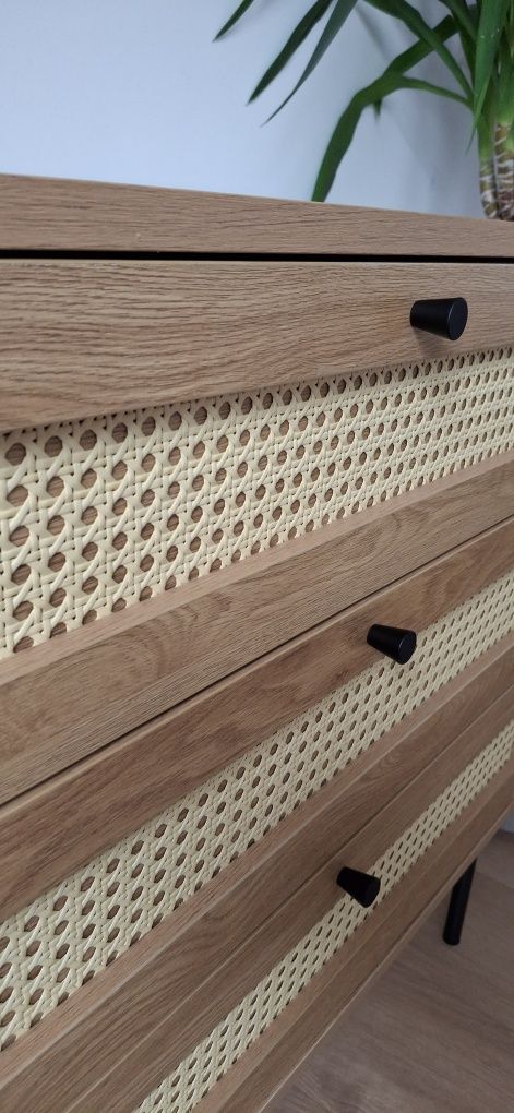 Komoda rattan, boho